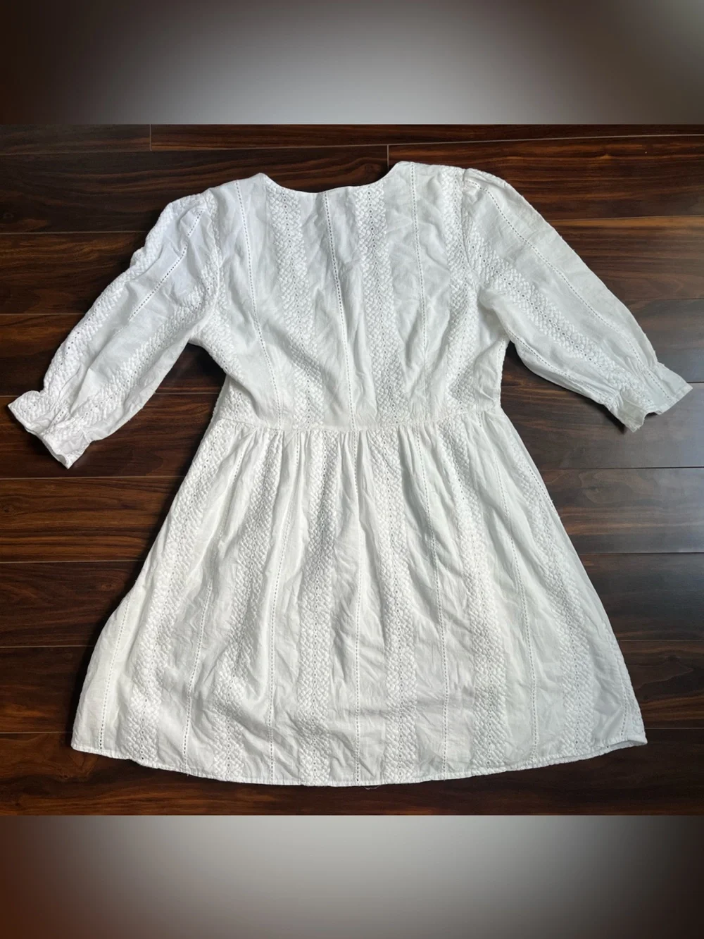 Hayden Los Angeles White Eyelet Tunic Dress, L - Picture 3 of 5